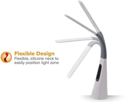 LED Desk Lamp with Bladeless Fan, Dimmable, Two USB Charging Ports photo 7