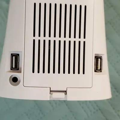 LED Desk Lamp with Bladeless Fan, Dimmable, Two USB Charging Ports photo 3