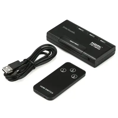 Blackweb 3-Port HDMI Switch with Remote photo 3