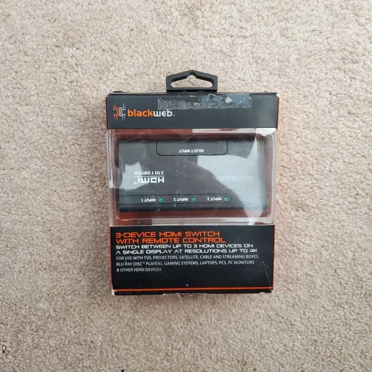 Blackweb 3-Port HDMI Switch with Remote