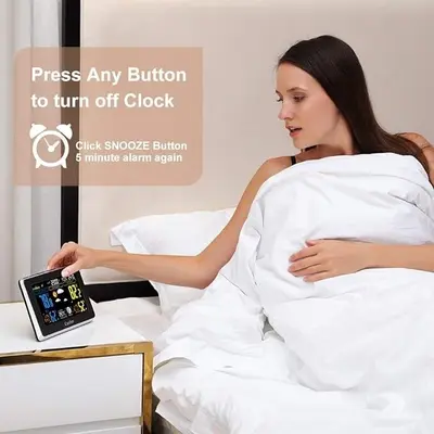Smart Weather Station with Wireless Sensor, Color Display and Dual Alarms photo 9