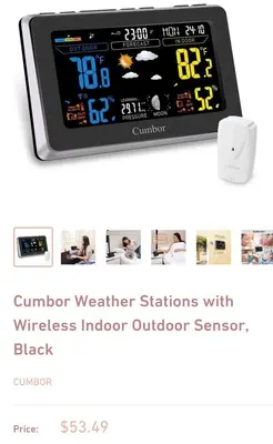 Smart Weather Station with Wireless Sensor, Color Display and Dual Alarms photo 4