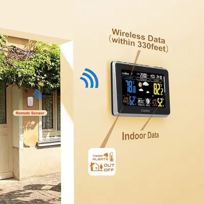 Smart Weather Station with Wireless Sensor, Color Display and Dual Alarms photo 8