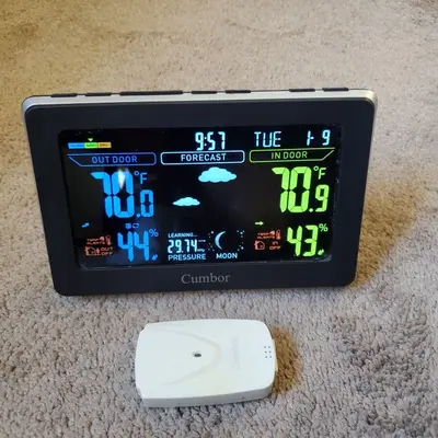 Smart Weather Station with Wireless Sensor, Color Display and Dual Alarms photo 3