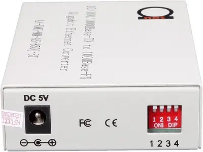 Multimode ST Gigabit Fiber Media Converter, 550 m photo 2