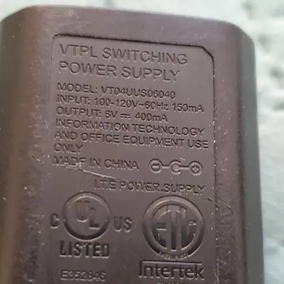 Genuine VTech/AT&T VT04UUS06040 6V 400mA AC Adapter photo 2