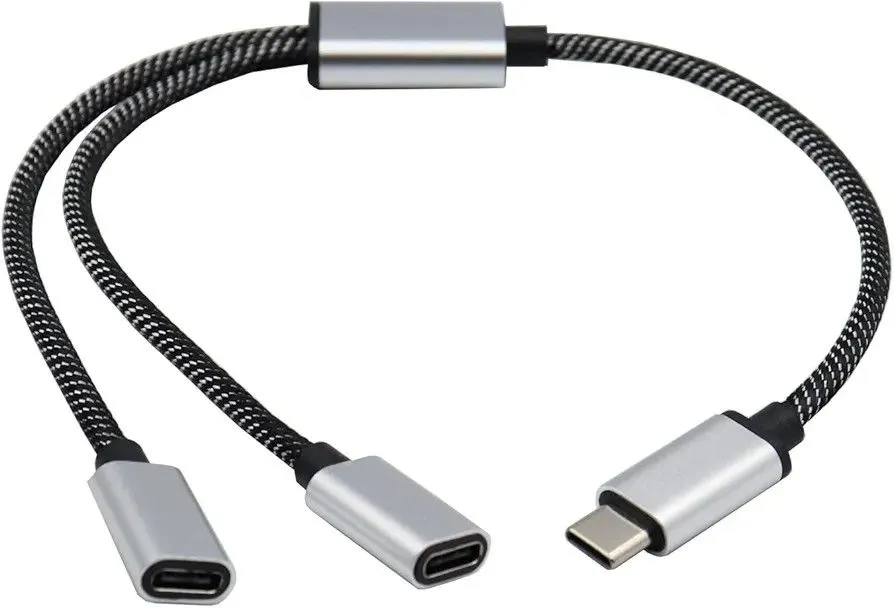 USB-C Male to Dual USB-C Female Splitter Cable