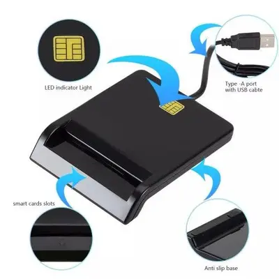 USB 2.0 Smart Card Reader for CAC, ID, Bank and SIM Cards photo 7