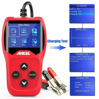 ANCEL BA201 12V Car Battery Load Tester, 100-2000 CCA photo 3