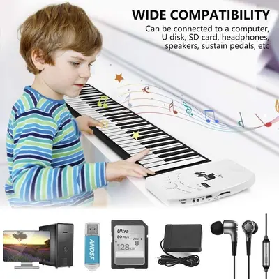 ANDSF 88-Key Roll-Up Portable Electronic Piano, Upgraded photo 8