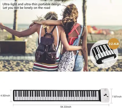 ANDSF 88-Key Roll-Up Portable Electronic Piano, Upgraded photo 9