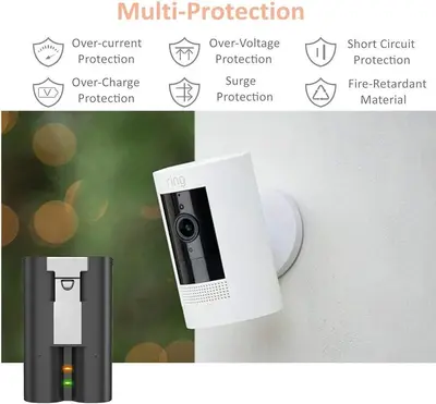 7000mAh Rechargeable Battery 2-Pack for Video Doorbell 2/3 and Spotlight Cam photo 5