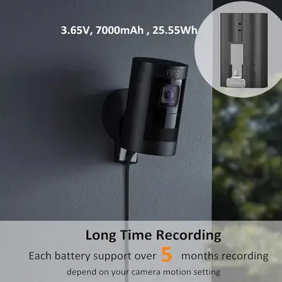 7000mAh Rechargeable Battery 2-Pack for Video Doorbell 2/3 and Spotlight Cam photo 7
