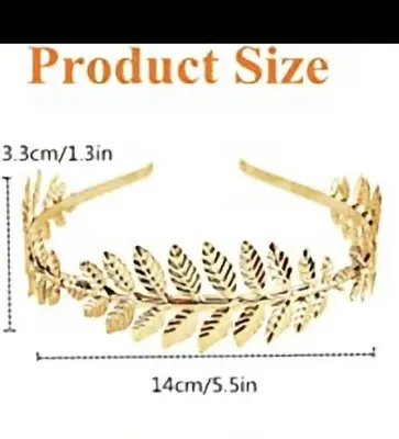 Gold Leaf Branch Crown, Bridal Laurel Hair Accessory photo 3
