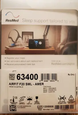 ResMed AirFit F20 Full Face CPAP Mask with Headgear, Small, 63400 photo 5
