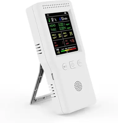 9-in-1 Indoor Air Quality Monitor: PM2.5, PM10, CO2, CO, HCHO, TVOC photo 2