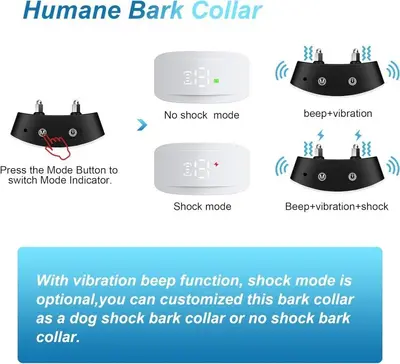 Rechargeable Dog Bark Collar with Beep, Vibration and Shock photo 7