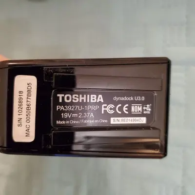Toshiba Dynadock U3.0 PA3927U-1PRP Docking Station with Power Adapter photo 5