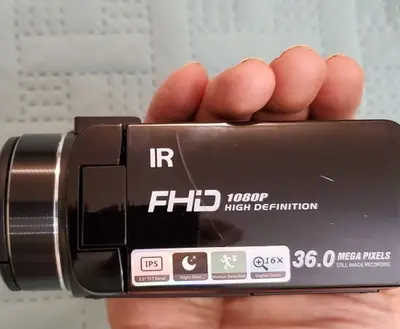 HD 1080P Camcorder, 3" Rotatable LCD (For Parts, No Battery)