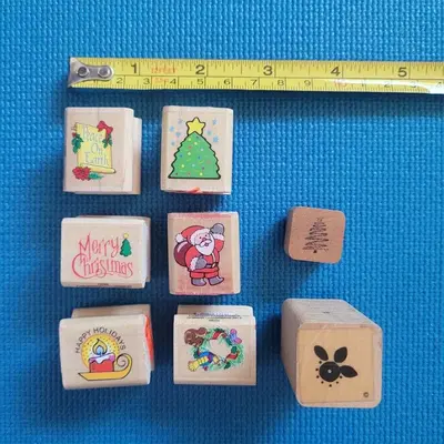 Christmas Stamp Set, 8 Pieces