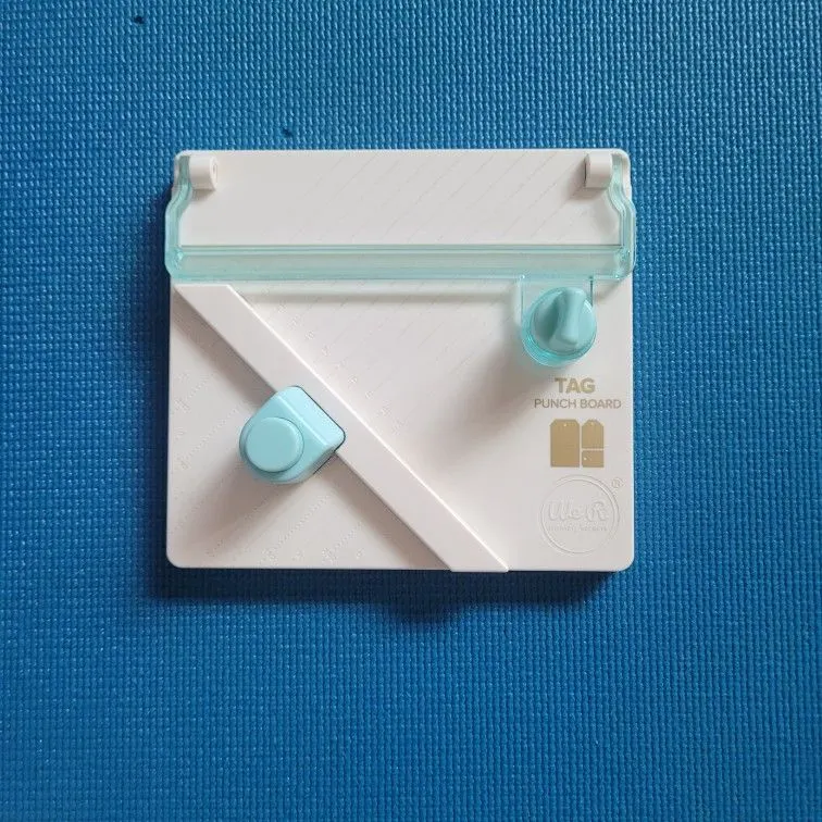 We R Memory Keepers Maker's Tag Punch Board, Off-White