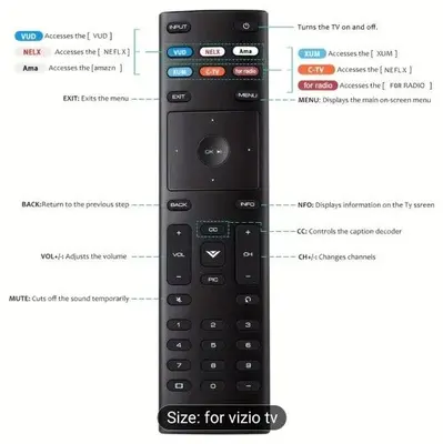 VIZIO XRT136 Remote for D, E, M, P/PX and V Series Smart TVs photo 7