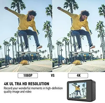 TEC.BEAN T2 4K Action Camera, WiFi, 14MP, Waterproof to 148 ft photo 6