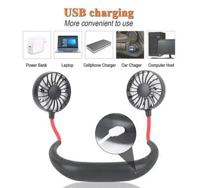 USB Wearable Neckband Fan photo 3