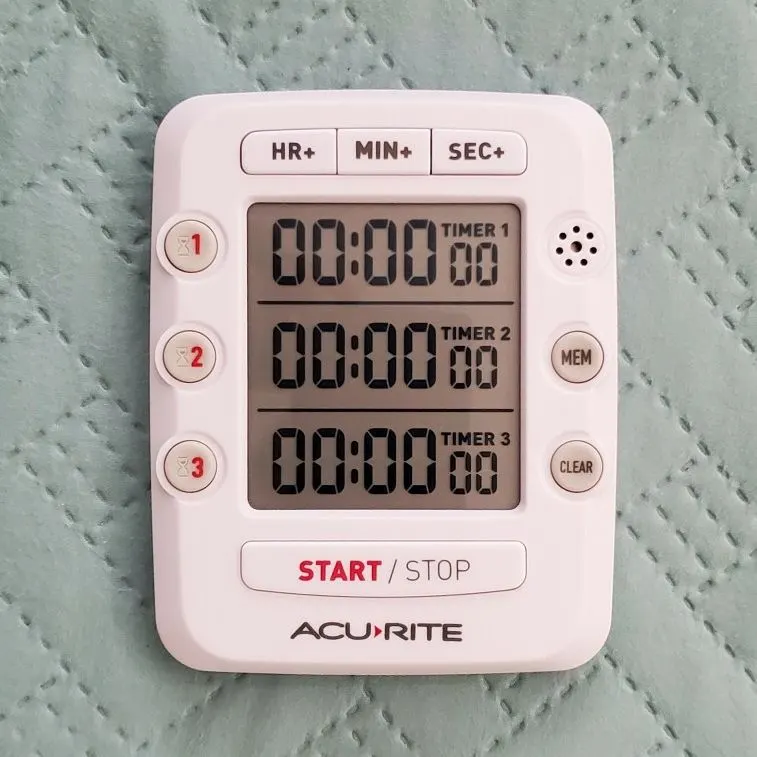 AcuRite 00482 Triple Event Digital Kitchen Timer with Jumbo Display