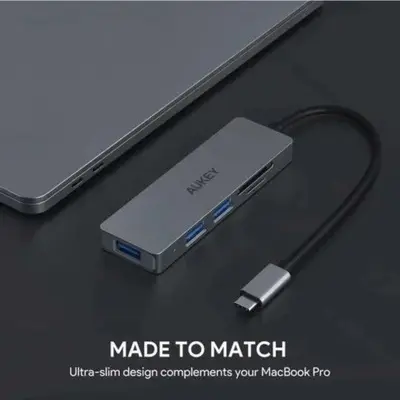 Aukey CB-C63 USB-C Hub with 3 USB 3.0 Ports and Card Reader photo 2