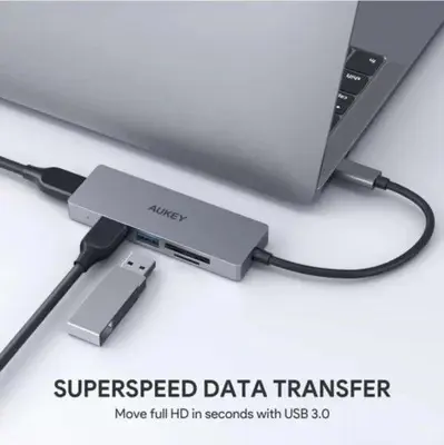 Aukey CB-C63 USB-C Hub with 3 USB 3.0 Ports and Card Reader photo 3