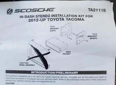Scosche TA2111BPB Single/Double DIN Dash Kit with Pocket photo 3