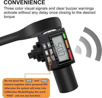 MULWARK 1/2" Digital Torque Adapter with Tire Pressure Gauge, 50-250 ft-lb photo 4