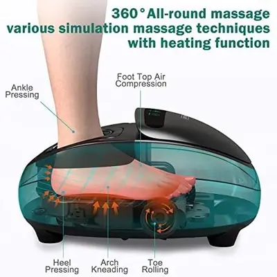 Shiatsu Foot Massager with Heat and Air Compression photo 4
