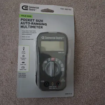 Commercial Electric Pocket True RMS Digital Multimeter