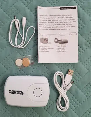 PowerPod 360 Jr Portable Vibration Speaker, White photo 3