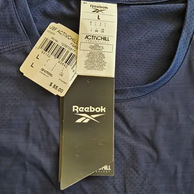 Reebok United By Fitness Activchill Training Tee, Men's L, Navy photo 2
