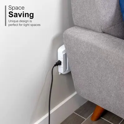 GE 6-Outlet Wall Tap with USB-A and USB-C, Model HDC6WSUCW photo 5