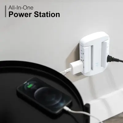GE 6-Outlet Wall Tap with USB-A and USB-C, Model HDC6WSUCW photo 4