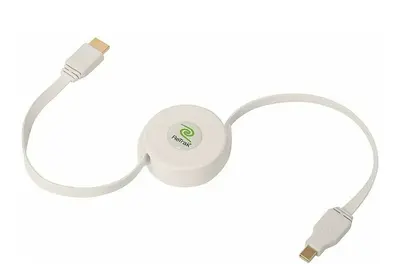 ReTrak Retractable 1080p HDMI to Mini DisplayPort Cable, White