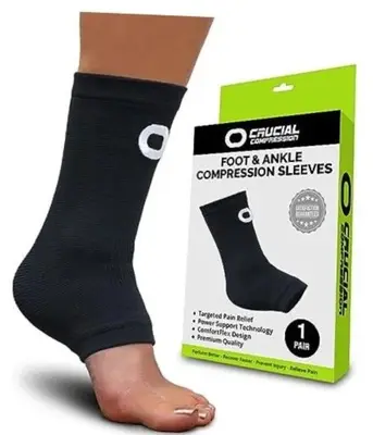 Ankle Compression Support Sleeve, 1 Pair photo 1