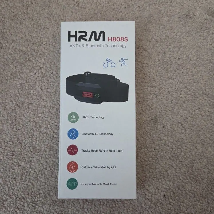HRM H808S Bluetooth/ANT+ Heart Rate Chest Strap, IP67