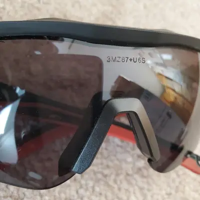 3M Safety Glasses, Black Frame with Red Accent, Gray Lens, Anti-Fog photo 5
