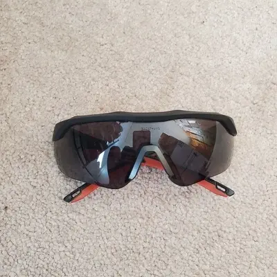 3M Safety Glasses, Black Frame with Red Accent, Gray Lens, Anti-Fog photo 4