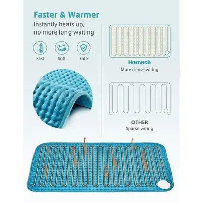 HOMECH Electric Heating Pad for Back Pain and Cramps photo 5