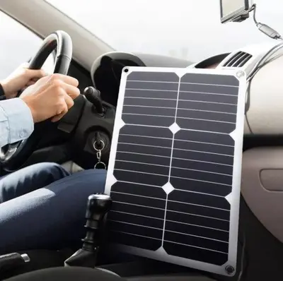Suaoki 18W 18V Solar Panel Car Battery Charger with Lighter Plug photo 4
