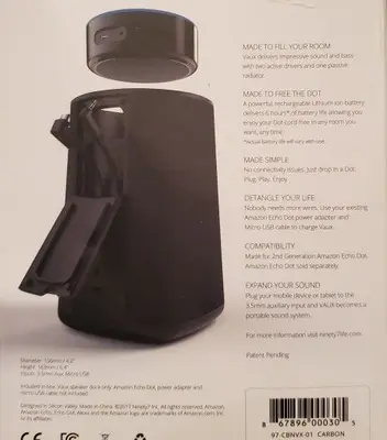 Vaux Ninety7 Speaker Dock for Amazon Echo Dot 2nd Gen, Carbon photo 2