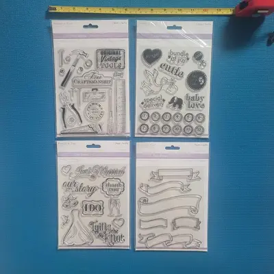 MultiCraft Clear Stamps 5.5 x 7 in: Wedding, Tools, Newborn