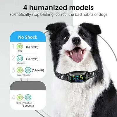 Rechargeable Smart Dog Bark Collar for All Sizes, 5 Sensitivity Levels photo 4