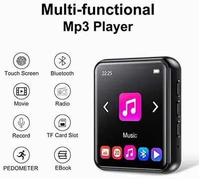 JOLIKE Portable Bluetooth 5.0 MP3 Player, 16GB, Touch Screen photo 5